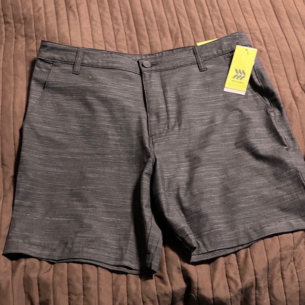 All in Motion Dark Gray Men's Flat Front Shorts